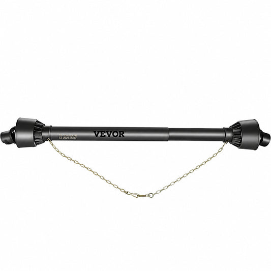 VEVOR PTO Drive Shaft 1 3 8 in PTO Driveline Shaft 30 in to 39 in 6 Spline Tractor End Round End for Mower Brush Hog