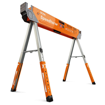 BORA 30 in. to 36 in. H Steel Speed Horse XT Adjustable Height Sawhorse with Auto Release Legs