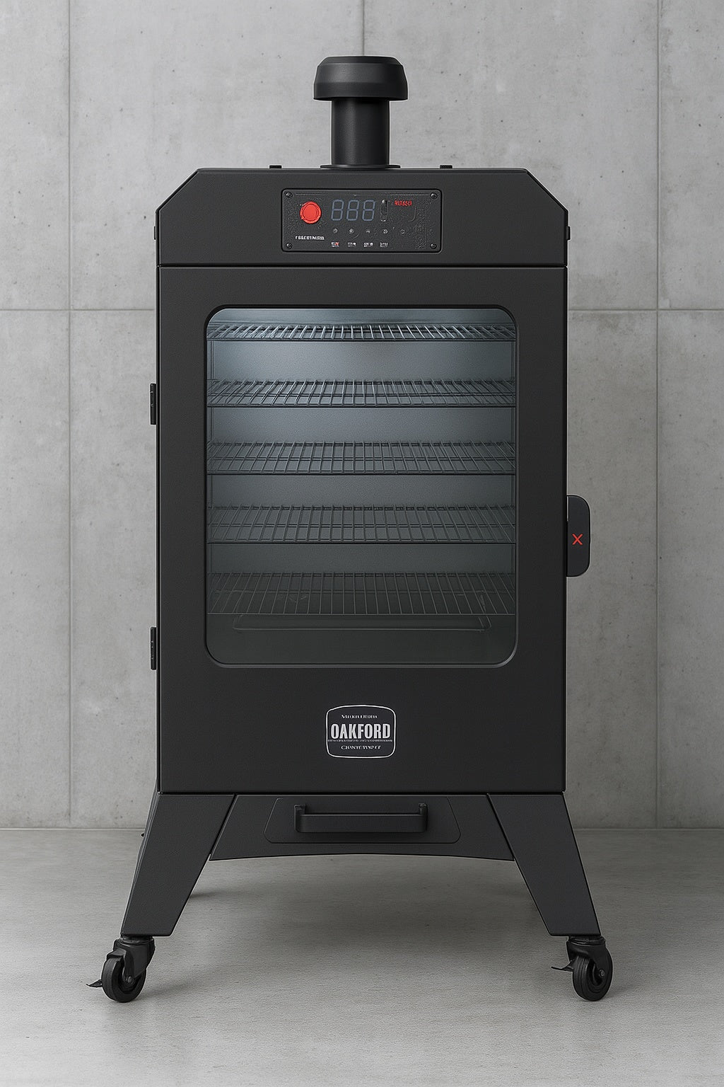 Oakford 1400 Pellet Grill Vertical Smoker in Black 910 0013