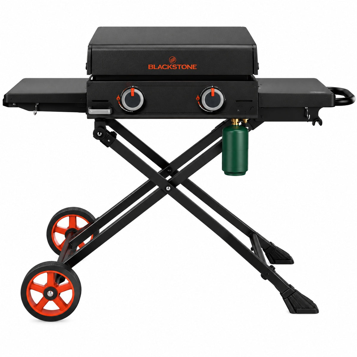 Nexgrill Daytona 2 Burner Propane Gas Grill 21 in Flat Top Griddle with Foldable Cart in Black 720 1075B
