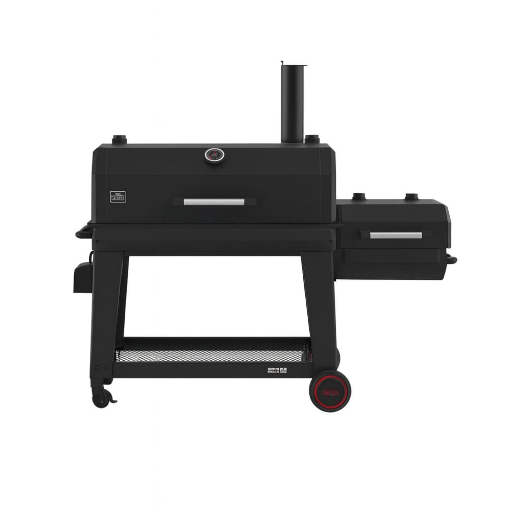 Nexgrill Oakford 1150 Reverse Flow Offset Smoker Charcoal Grill in Black