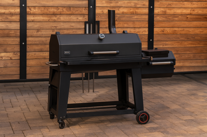 Nexgrill Oakford 1150 Reverse Flow Offset Smoker Charcoal Grill in Black