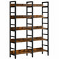 TRIBESIGNS WAY TO ORIGIN Perry 47 2 in Wide Rustic Brown 5 Shelf Etagere Bookcase with Open Back HD ZY1290U