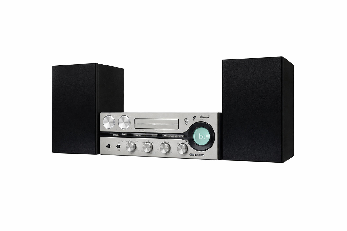 Victor Milwaukee 50 Watt Desktop CD Stereo System with Bluetooth in Black