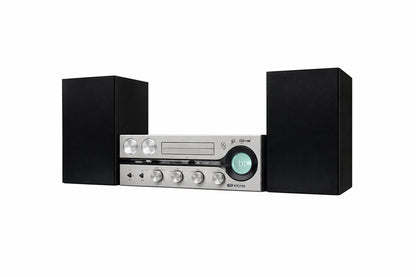 Victor Milwaukee 50 Watt Desktop CD Stereo System with Bluetooth in Black
