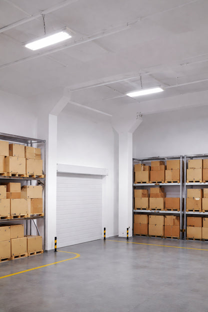 Commercial Electric 1 Pack 2 ft 15 000 Lumens 130 Watt Equivalent Integrated LED Low Profile High Bay Light with Motion