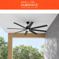 Home Decorators Collection Kensgrove II 72 in Smart Indoor Outdoor Matte Black Ceiling Fan with Remote Included Powered by Hubspace