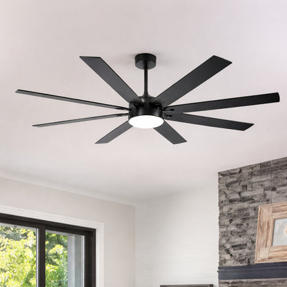 Home Decorators Collection Kensgrove II 72 in Smart Indoor Outdoor Matte Black Ceiling Fan with Remote Included Powered by Hubspace