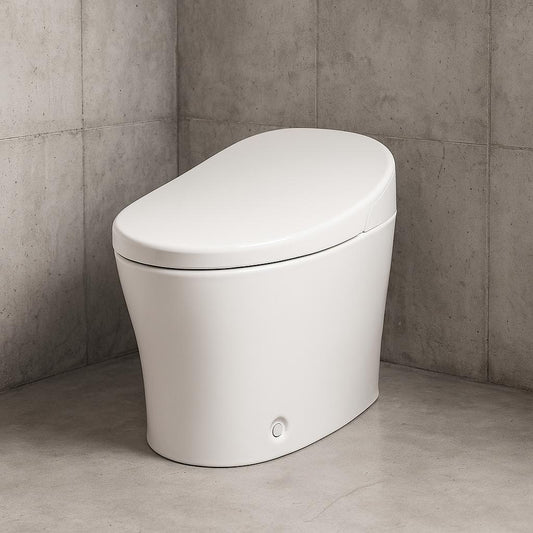 HOROW White Tankless Smart Bidet Toilet with Auto Flush & ADA Height