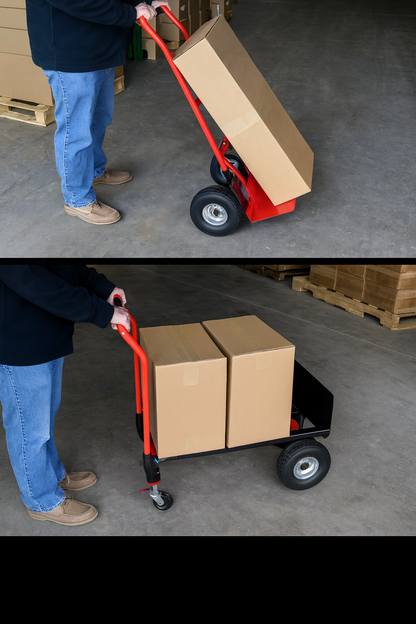 Milwaukee 800 lbs Capacity 2 in 1 Convertible Hand Truck