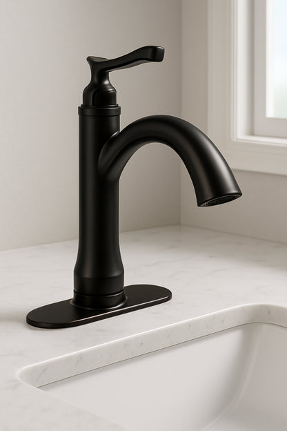 Faryn Single Handle Single Hole Bathroom Faucet in Oil Rubbed Bronze