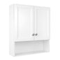 Glacier Bay Lancaster 21 in. W x 8 in. D x 26 in. H Surface-Mount Shaker Bathroom Storage Wall Cabinet in White