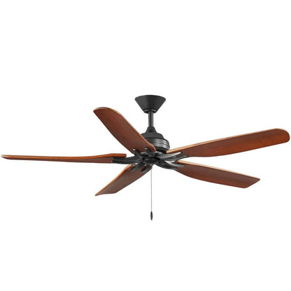 Hampton Bay Danetree 72 in. Indoor/Outdoor Natural Iron Ceiling Fan with Hand Carved Wood Blades and Remote Control Included