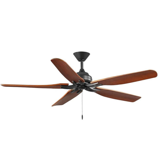 Hampton Bay Danetree 72 in. Indoor/Outdoor Natural Iron Ceiling Fan with Hand Carved Wood Blades and Remote Control Included