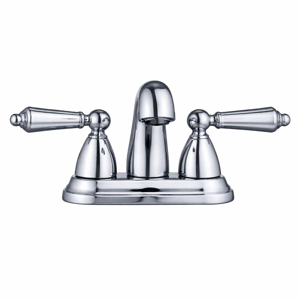 Glacier Bay Teapot 4 in Centerset Double Handle Bathroom Faucet in Polished Chrome