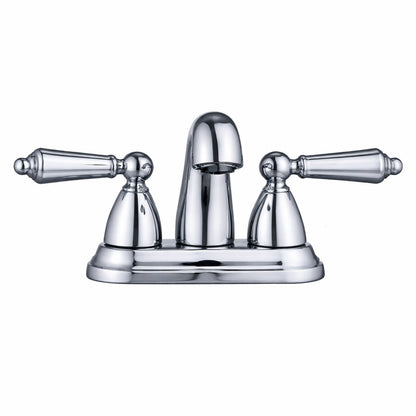 Glacier Bay Teapot 4 in Centerset Double Handle Bathroom Faucet in Polished Chrome