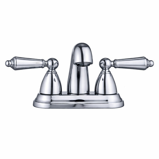 Glacier Bay Teapot 4 in Centerset Double Handle Bathroom Faucet in Polished Chrome