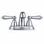 Glacier Bay Teapot 4 in Centerset Double Handle Bathroom Faucet in Polished Chrome
