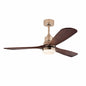 148 In Integrated Led Indoor Reversible 6 Speeds Smart Timing Light Brown Ceiling Fan With Light And Remote