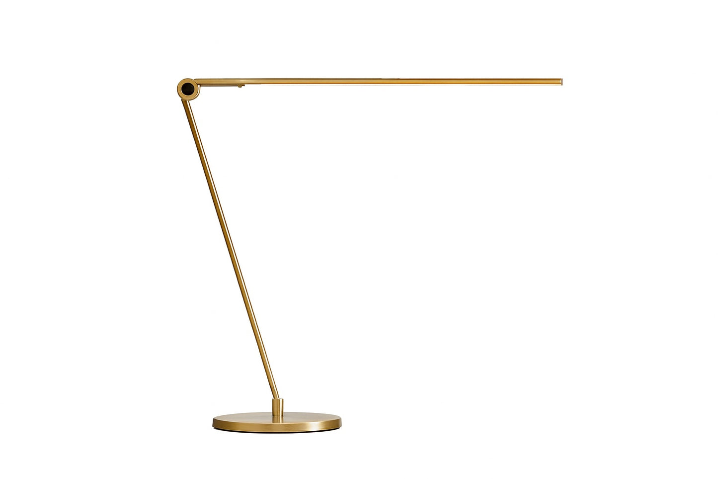 Brightech Libra 39 in Antique Brass Dimmable LED Industrial Desk Lamp with USB Port and Adjustable Lamp Head