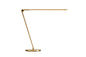 Brightech Libra 39 in Antique Brass Dimmable LED Industrial Desk Lamp with USB Port and Adjustable Lamp Head