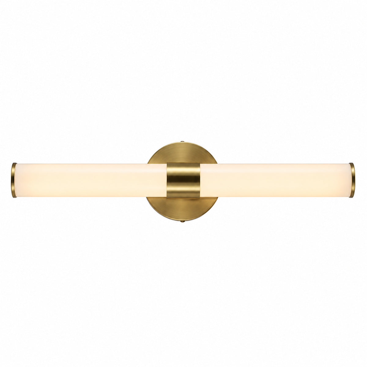 JONATHAN Y Brooks 20 13 in 1 Light Brass Gold White Industrial Mid Century Iron Integrated LED Vanity Light JYL7119A