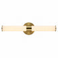 JONATHAN Y Brooks 20 13 in 1 Light Brass Gold White Industrial Mid Century Iron Integrated LED Vanity Light JYL7119A