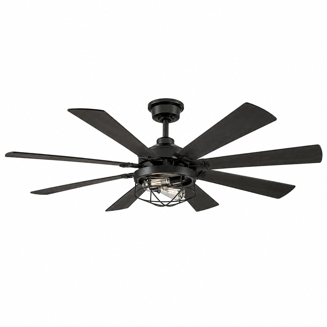 Hampton Bay Southbourne 60 in LED Indoor Matte Black Ceiling Fan with Light and Remote Control Included AK374B MBK