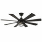 Hampton Bay Southbourne 60 in LED Indoor Matte Black Ceiling Fan with Light and Remote Control Included AK374B MBK