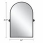 Dovelina 24 in W x 31 5 in H Modern Arch Top Metal Framed Black Pivoted Wall Vanity Mirror A MR01070