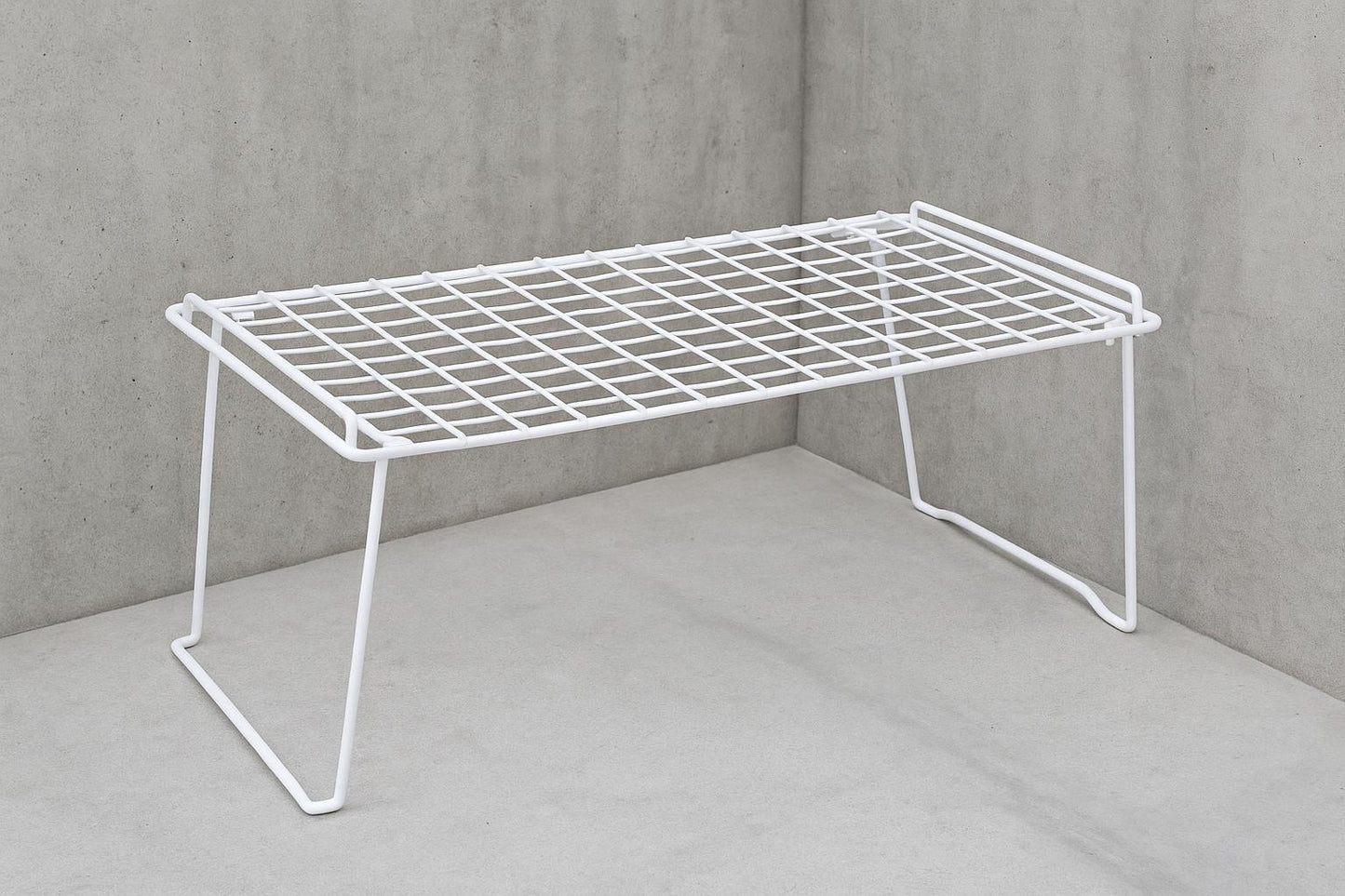 Stacking Cabinet Shelf Rack Kitchen Large 16 x 10 in.- White