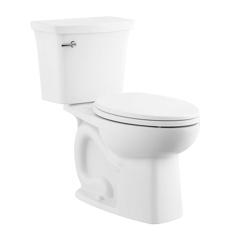 American Standard Rumson 2-Piece 1.28 GPF Single Flush Elongated Toilet in White Seat is Included