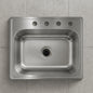 25 in. Drop In Single Bowl 22 Gauge Stainless Steel Kitchen Sink with Faucet and Sprayer VT2522A17