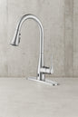 Marcie Single-Handle Integrated Pull Down Touchless Kitchen Faucet in Stainless Steel