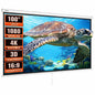 VEVOR Projector Screen 100 in Retractable Pull Down Projector Screen 16 9 4K Auto Locking Portable Movie Screen Manual