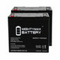MIGHTY MAX BATTERY 12 Volt 55AH 45825 Battery Scooter Wheelchair Mobility Deep Cycle 2 Pack