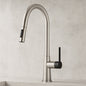 Kitchen Faucet With Pull Out Sprayer One Handle Kitchen Sink Faucet 1 Hole Smart Hand Free Taps Brushed Nickel Cc 0016 Bn