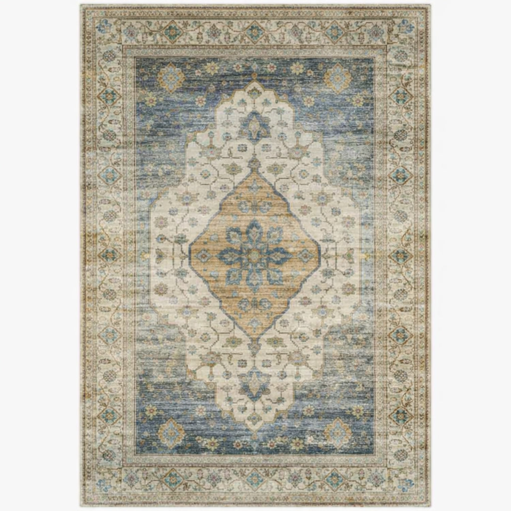 Home Decorators Collection Harmony Denim 5 Ft X 7 Ft Indoor Machine Washable Area Rug