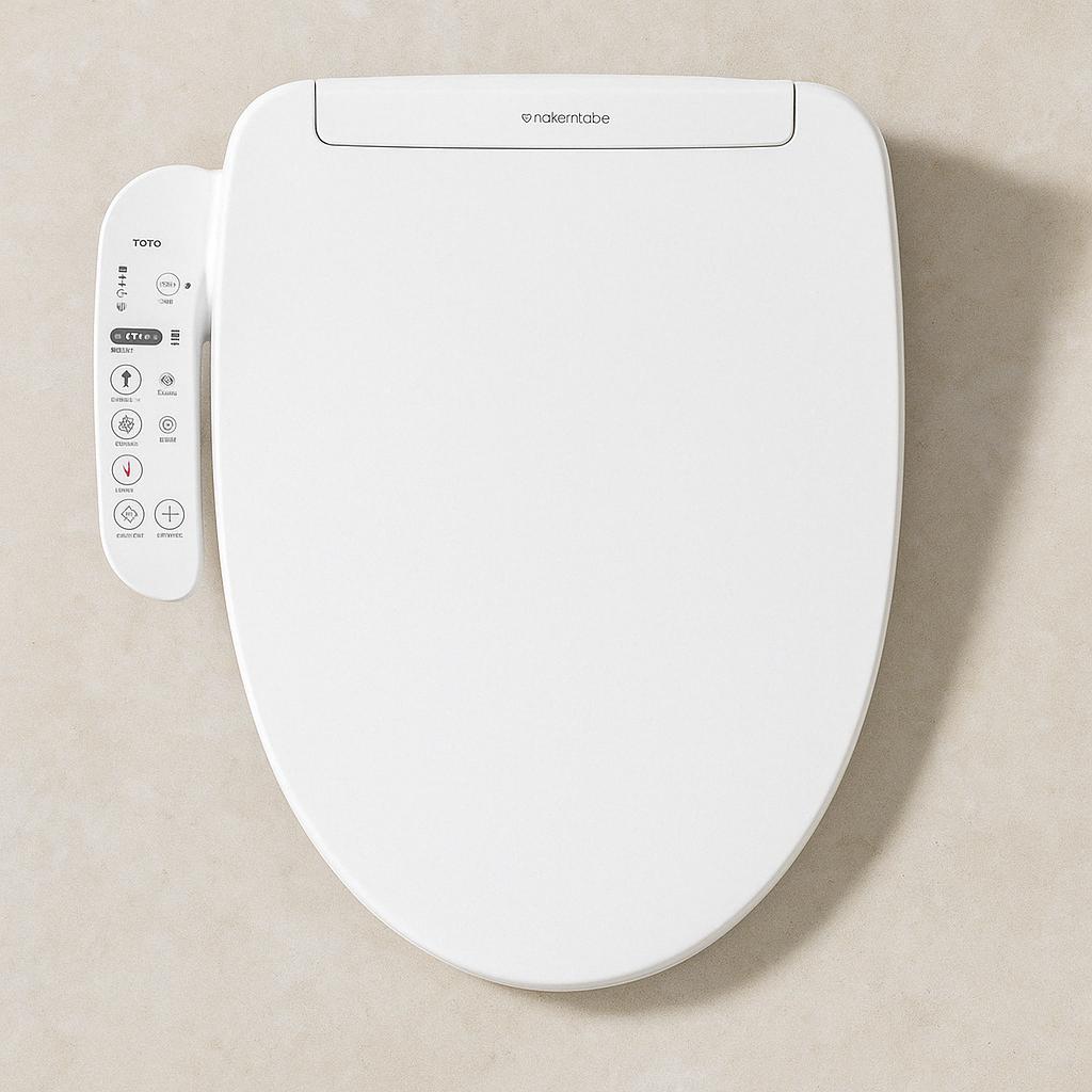 3000 Series Electric Bidet Seat for Elongated Toilets in White with Heated Spray Dryer and Seat Side Control Panel 810004872691 BIDETMATE
