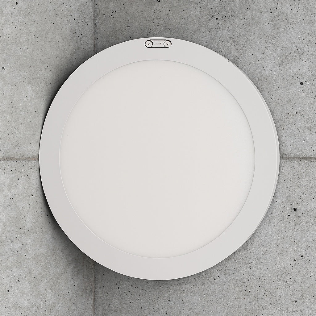 11 in 12 5 Watt Dimmable White Integrated LED 875 Lumens Round Flat Panel Flush Mount Ceiling Light Color Change 5CCT 74210 6WY HD