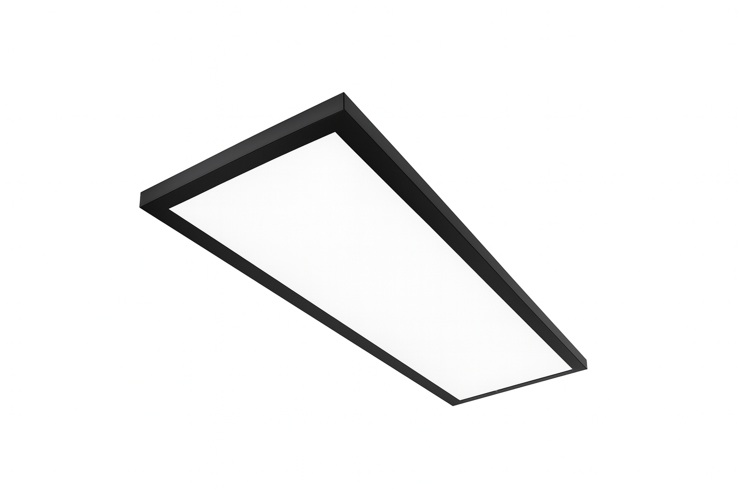 Commercial Electric 1 ft. x 4 ft. 4000 Lumens Dimmable Matte Black Integrated LED Flat Panel Ceiling Flush Mount Fixture, Selectable 5CCT