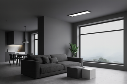 Commercial Electric 1 ft. x 4 ft. 4000 Lumens Dimmable Matte Black Integrated LED Flat Panel Ceiling Flush Mount Fixture, Selectable 5CCT