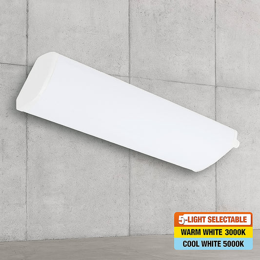 48 in x 18 in Classic White LED Flush Mount Closet Light 5800 Lumens 65 Watt Adjustable CCT Kitchen Light Dimmable 567131111