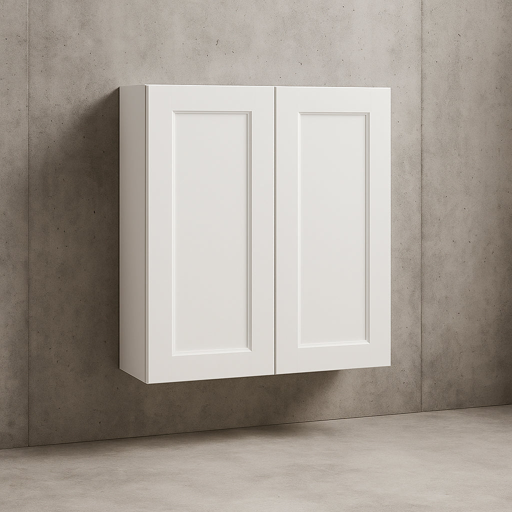 Laramie 24 in. W x 14 in. D x 30 in. H Assembled Wall Kitchen Cabinet in Painted Bright White