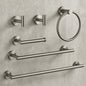 Bathroom Hardware Set 6-Pieces Towel Bar Towel Ring, Robe Hook, Toilet Paper Holder Bathroom Wall Mounted Brushed Nickel
