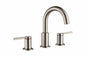 FLG 8 in Widespread Double Handle Bathroom Faucet Brass 3 Hole Sink Faucet in Brushed Nickel
