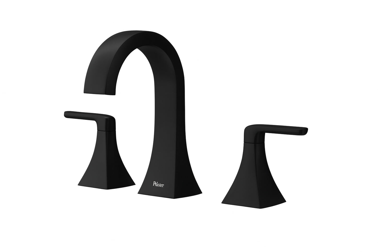 Pfister Bruxie 8 in. Adjustable Widespread Double Handle Bathroom Faucet with Drain Kit Included in Spot Defense Matte Black