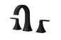 Pfister Bruxie 8 in. Adjustable Widespread Double Handle Bathroom Faucet with Drain Kit Included in Spot Defense Matte Black