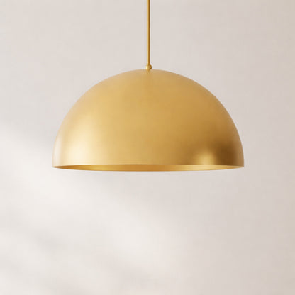 Progress Lighting Perimeter Collection 23 62 in 1 Light Brushed Gold Mid Century Modern Pendant with Metal Shade