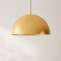 Progress Lighting Perimeter Collection 23 62 in 1 Light Brushed Gold Mid Century Modern Pendant with Metal Shade